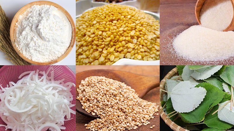 Nguyên liệu làm món đặc sản bánh gai