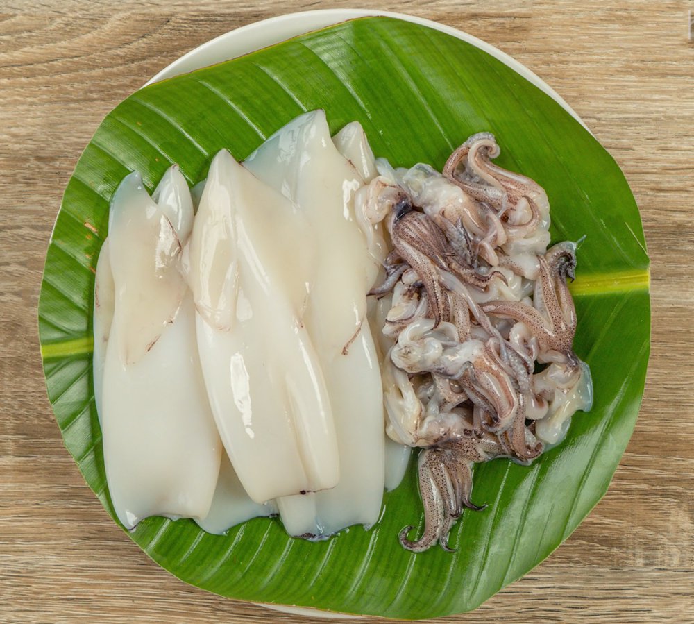nguyên liệu làm món mực xào